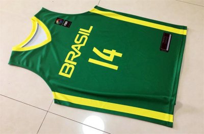 14 Schmidt 2019 FIBA Basketball World Cup Brazil Team Jersey Green